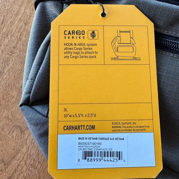 CARHARTT Belt Bag Waist Pack Fanny Pack Crossbody Bag Tarmac - Picture 7 of 14